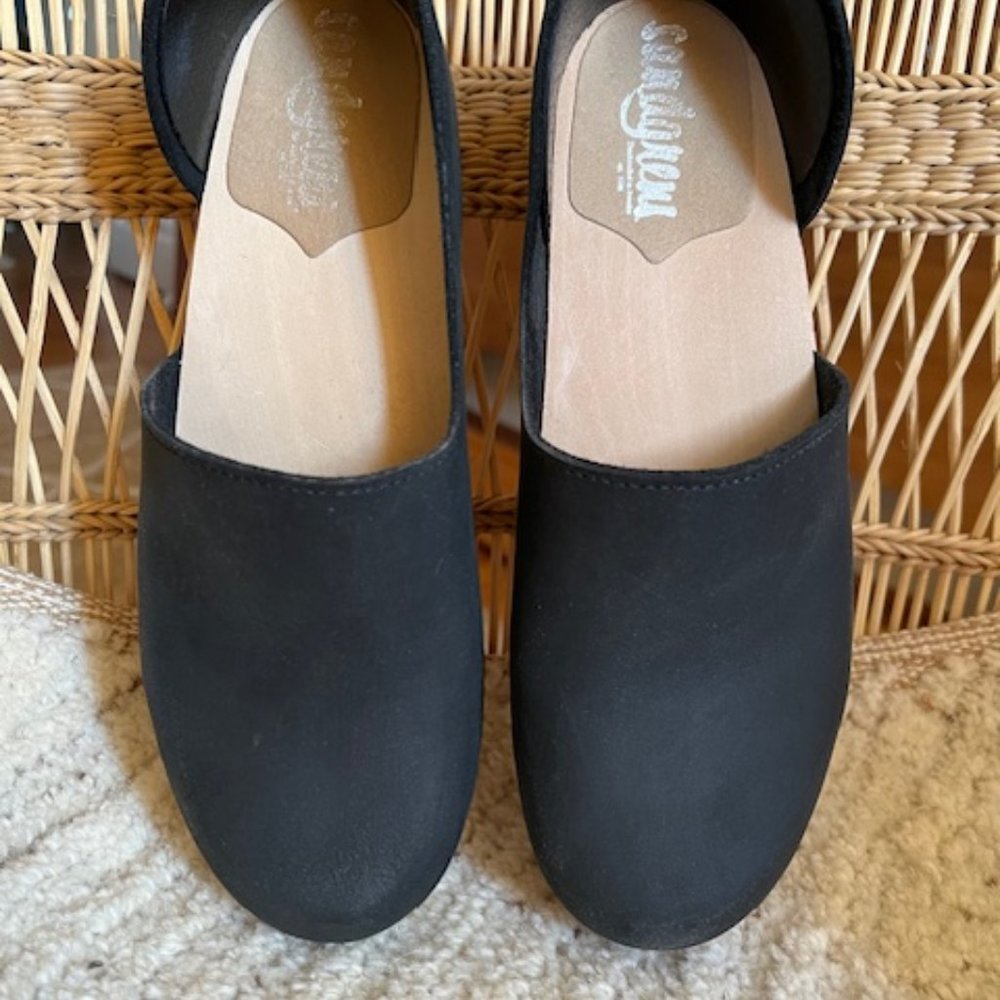 Brett Low Sandgrens Clogs, EU size 39, Black